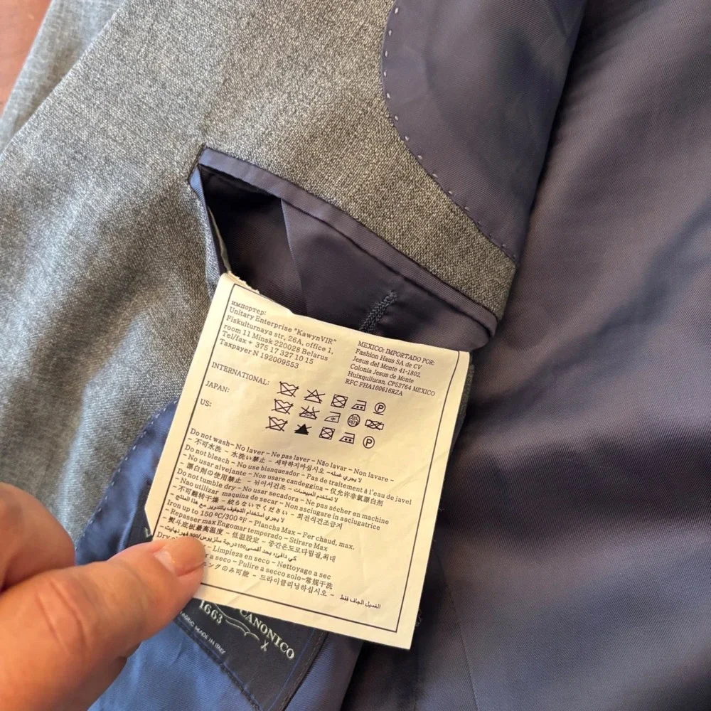 Suit Supply | Men's 36 US 46 EU Slim Cut | Lazio Single‎ Breasted | 100% Wool